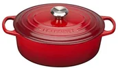 Naczynia żaroodporne - Le Creuset Signature brytfanna owalna, odporna na zadrapania, czerwony, 33 cm 21178330602430 - miniaturka - grafika 1