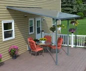 Pokrycia dachowe - Palram Poliwęglanowe zadaszenie tarasu Feria 3 x 3,05 m szare SPPALFER300X305sz - miniaturka - grafika 1