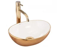Umywalki - Rea Umywalka nablatowa Sofia Gold White mini U6334 - miniaturka - grafika 1