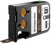 Taśmy do drukarek barwiące - Dymo Oryginał DYMO XTL taśma winylowa trwała 12 mm) Biały na brązowym 7m długości 1868786 - miniaturka - grafika 1