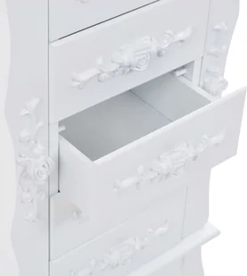 vidaXL vidaXL Stojąca szafka na biżuterię, biała - Szafki do salonu - miniaturka - grafika 6