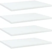 Meble modułowe i akcesoria - VidaXL Półki na książki, 4 szt., białe, 40x30x1,5 cm, płyta wiórowa 805154 VidaXL - miniaturka - grafika 1
