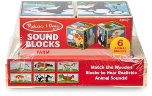 Melissa&Doug Klocki sześcienne dźwiękowe duże farma 11196 702949 - Klocki - miniaturka - grafika 5