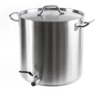 Garnki - Tadar Garnek z kranem 70 L indukcja gastronomiczny zawór 3/4 z kranikiem satynowany wielowarstwowe dno GT70KR34 - miniaturka - grafika 1