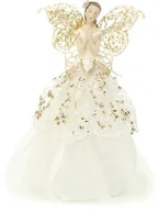 Ozdoby bożonarodzeniowe - Festive Productions szpic choinkowy w postaci anioła, 23 cm, złoto-kremowy (229215) - miniaturka - grafika 1