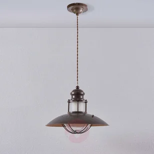 Rustykalna lampa wisząca Louisanne, brązowa - Lampy sufitowe - miniaturka - grafika 4