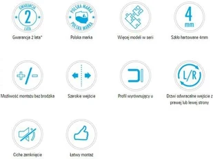 Deante Flex 90 KTL 621D - Ścianki i drzwi prysznicowe - miniaturka - grafika 5