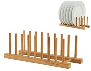 EH Excellent Houseware Stojak na talerze organizer 100% bambus HZ1101470 - Pozostałe akcesoria kuchenne - miniaturka - grafika 2