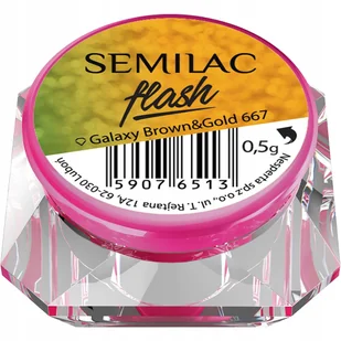 Semilac FLASH GALAXY NR 667 BROWN GOLD - Ozdoby do paznokci Semilac FLASH GALAXY NR 667 BROWN GOLD - Ozdoby do paznokci - miniaturka - grafika 2
