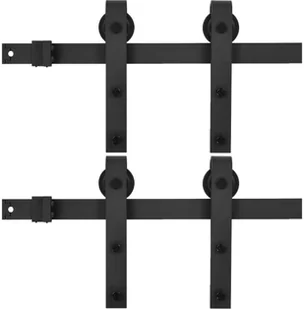 VidaXL Lumarko System do montażu drzwi przesuwnych, 2szt., 200cm, stal, czarny 3059845 VidaXL - Akcesoria do drzwi VidaXL Lumarko System do montażu drzwi przesuwnych, 2szt., 200cm, stal, czarny 3059845 VidaXL - Akcesoria do drzwi - miniaturka - grafika 2