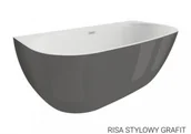 Wanny - Polimat Wanna wolnostojąca Risa 160 Stylowy Grafit 00482 - miniaturka - grafika 1