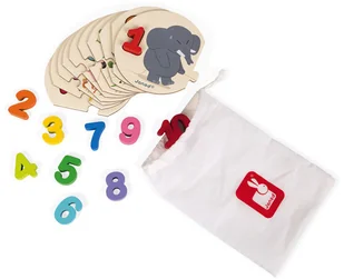 Janod Drewniane Puzzle Uczę się Liczyć Cyferki - Układanki dla dzieci - miniaturka - grafika 13