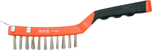 Yato Szczotka druciana 4 rzędowa stal nierdzewna rękojeść plastikowa YT-6339 - Materiały ścierne - miniaturka - grafika 5