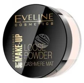Pudry do twarzy - Eveline Art Make-Up Loose Powder Cashmere Mat puder sypki 01 Transparent 20g - miniaturka - grafika 1