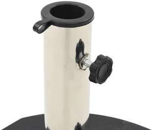 vidaXL Okrągła podstawa pod parasol, granitowa, 30 kg, czarna - Pozostałe meble ogrodowe - miniaturka - grafika 3