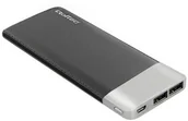 Powerbanki - Qoltec Power Bank czarny 10000mAh Li-poly 2x USB 2.1A (51987) - miniaturka - grafika 1