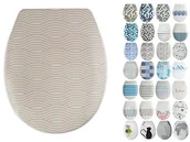 Deski sedesowe - MSV deska sedesowa Wave piasku z Duroplast z mechanizmem cichego domykania Softclose, plastik, wielokolorowa, 30 x 20 x 15 cm 141737 - miniaturka - grafika 1