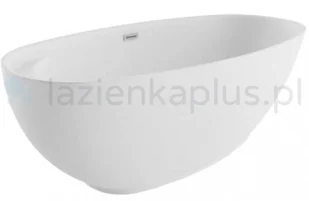 Polimat Wanna wolnostojąca z półką 165x75 cm /190 L akryl ,biała KIVI 00471 - Wanny - miniaturka - grafika 6