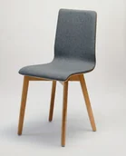 Krzesła - Delta LUKA SOFT W krzesło dębowe, tkanina szara 06 - miniaturka - grafika 1