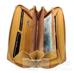 Jennifer Jones Portfel Damski Skóra Naturalna Lakierowana Duży Z Metalowym Suwakiem Piórnik JJ5247 - Portfele - miniaturka - grafika 14