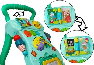 LEAN Pchacz Dziecięcy ze znikopisem turkusowy LT-5996-0 - Pchacze - miniaturka - grafika 5