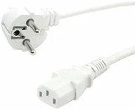 Kable - Value kabel zasilający, proste gniazdo IEC | kabel z wtyczką ze stykiem ochronnym i gniazdem IEC C13 | biały | 0,6 m 19.99.1016 - miniaturka - grafika 1