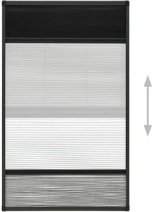 VidaXL Plisowana moskitiera okienna z roletą, aluminium, 80x160 cm 148685 VidaXL - Moskitiery - miniaturka - grafika 4