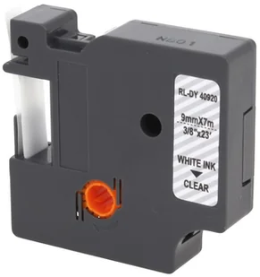 Dymo Zamiennik taśmy D1 40920 9mm przeźroczysta/biały - Etykiety do drukarek - miniaturka - grafika 2