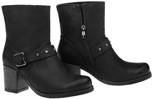 Karino Botki 1025/003-F Czarne ocieplane - Botki damskie - miniaturka - grafika 2