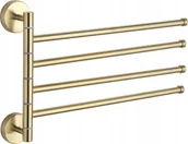 Wieszaki łazienkowe - Mexen Poczwórny Wieszak Ścienny Na Ręczniki Złoty - miniaturka - grafika 1