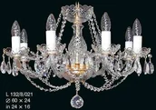 Lampy sufitowe - Elita bohemia Żyrandol kryształowy 8-ramienny - Bohemia L 132/8/021 - miniaturka - grafika 1