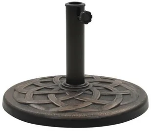 vidaXL Podstawa pod parasol ogrodowy, okrągła, żywica, 11 kg, brąz - Pozostałe meble ogrodowe - miniaturka - grafika 2