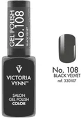 Lakiery hybrydowe - VICTORIA VYNN Lakier hybrydowy GEL POLISH COLOR Black Velvet nr 108 VICTORIA VYNN - 8 ml VIC000310 - miniaturka - grafika 1