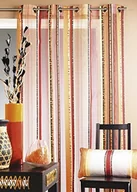 Zasłony - Homemaison Home Maison hm69222984 zasłona, organza, tkanina żakardowa, paski pionowe, szary, wymiary: 140 x 260 cm HM69222984 - miniaturka - grafika 1