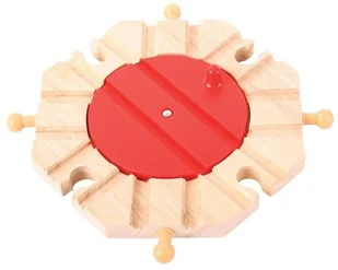 BigjigsRail Obrotnica na 8 torów do kolejki drewnianej - Kolejki i akcesoria - miniaturka - grafika 3