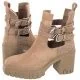 Botki damskie - Carinii Botki Beżowe B7916-O17-000-000-E88 (CI653-a) - miniaturka - grafika 1
