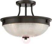 Lampy sufitowe - Elstead Lighting Szklana lampa sufitowa Mantle, brąz - miniaturka - grafika 1