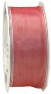 Pasmanteria - Pattberg Prezent 40 MM 25 m Four Seasons  taśma organza z drutu, różowa 6074025-009 - miniaturka - grafika 1