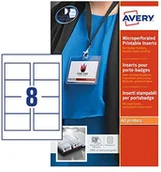 Dodatki do drukarek i skanerów - Avery (zestaw do napełniania, 8 l7418 tabliczki na arkuszy, szer. 86,5 X wys. 55,5 MM, odpowiednia do drukarka laserowa/LED) 25 arkuszy L7418-25 - miniaturka - grafika 1