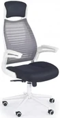 Fotele i krzesła biurowe - Halmar Krzesło biurowe obrotowe czarno - szare FRANKLIN na białej podstawie - miniaturka - grafika 1