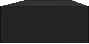 VidaXL Lumarko Półki ścienne z szufladą, 2 szt., czarne, 60x23,5x10 cm, MDF 330258 VidaXL - Półki do salonu - miniaturka - grafika 6