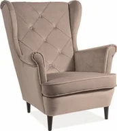 Fotele - Signal Fotel LADY VELVET beżowy LADYV28 - miniaturka - grafika 1