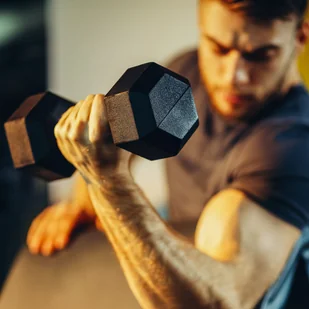 MOVIT HANTLE ŻELIWNE GUMOWANE HEX 2X 8 KG TRENING 20040891 - Hantle i ciężarki - miniaturka - grafika 5