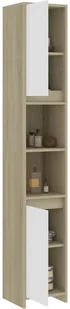 vidaXL vidaXL 3-częściowy zestaw mebli łazienkowych, biel i dąb sonoma, płyta 8720286166406 - Meble łazienkowe - miniaturka - grafika 8
