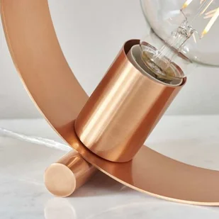 Endon Stołowa LAMPA stojąca HOOP 90455 Endon biurkowa LAMPKA okrągła metalowy pierścień ring miedziany 90455 - Lampy stojące - miniaturka - grafika 3
