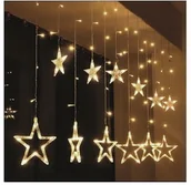 Oświetlenie świąteczne - Solight Solight 1V227 - LED Świąteczna kurtyna 3,3 m 77xLED/3xAA - miniaturka - grafika 1