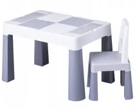 Zestawy mebli dla dzieci - Tega Baby Baby Baby Zestaw Multifun Eco Mamut Stolik + Krzesełko SZARY - miniaturka - grafika 1