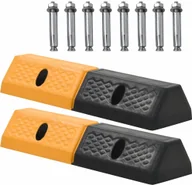 Wyposażenie miejsc publicznych - vidaXL Progi parkingowe, 2 szt., gumowe, 49 x 15 x 9 cm vidaXL - miniaturka - grafika 1