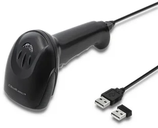 qoltec Bezprzewodowy czytnik kodów 1D | 2D | Czarny 50868 - Dodatki do drukarek i skanerów - miniaturka - grafika 2