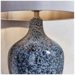 Endon Stołowa LAMPKA dekoracyjna ILSA 79842 Endon szklana LAMPA industrialna zdobiona okrągła szara czarna nikiel matowy 79842 - Lampy stojące - miniaturka - grafika 3